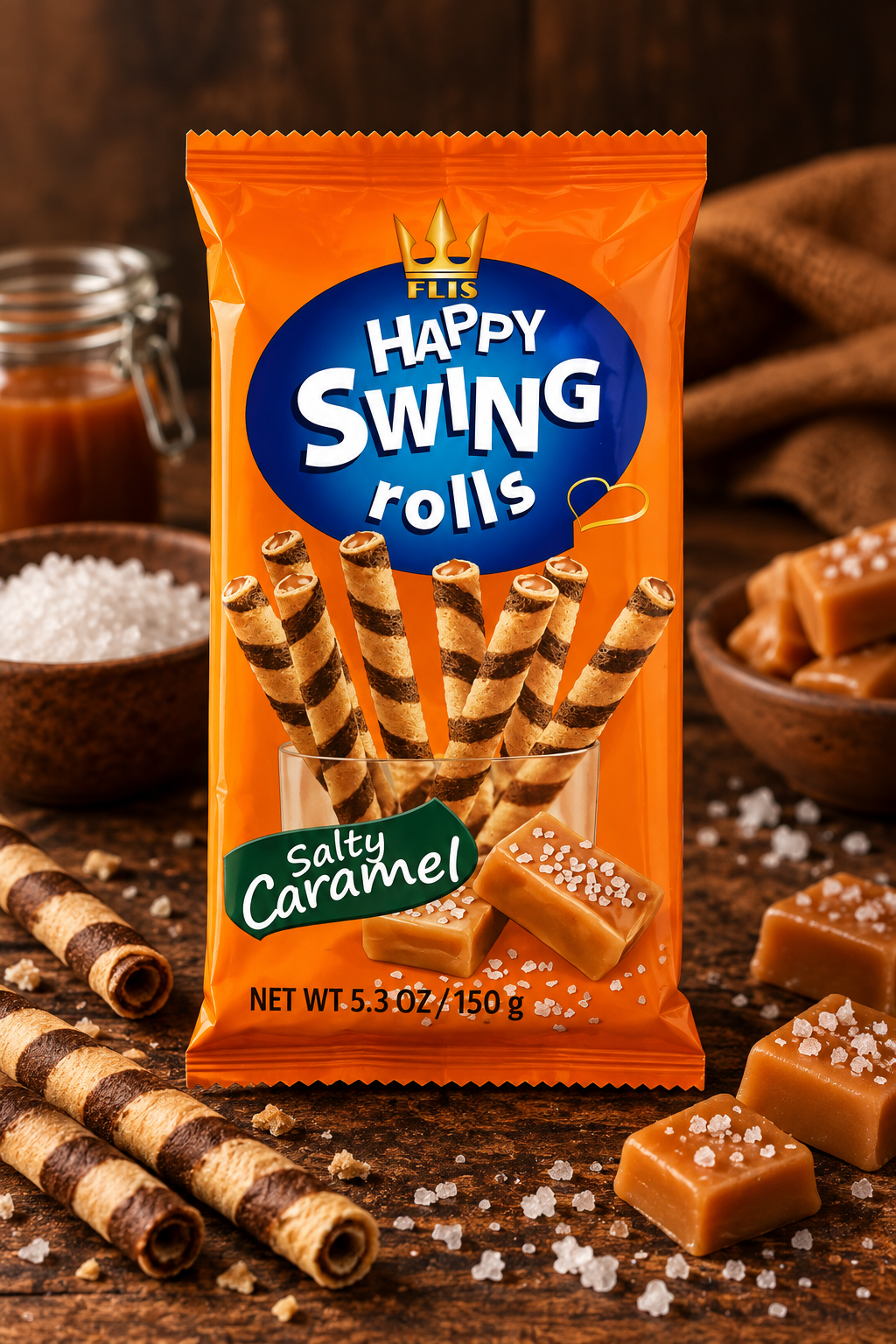 FLIS Happy Swing Rolls – Salty Caramel 150 g