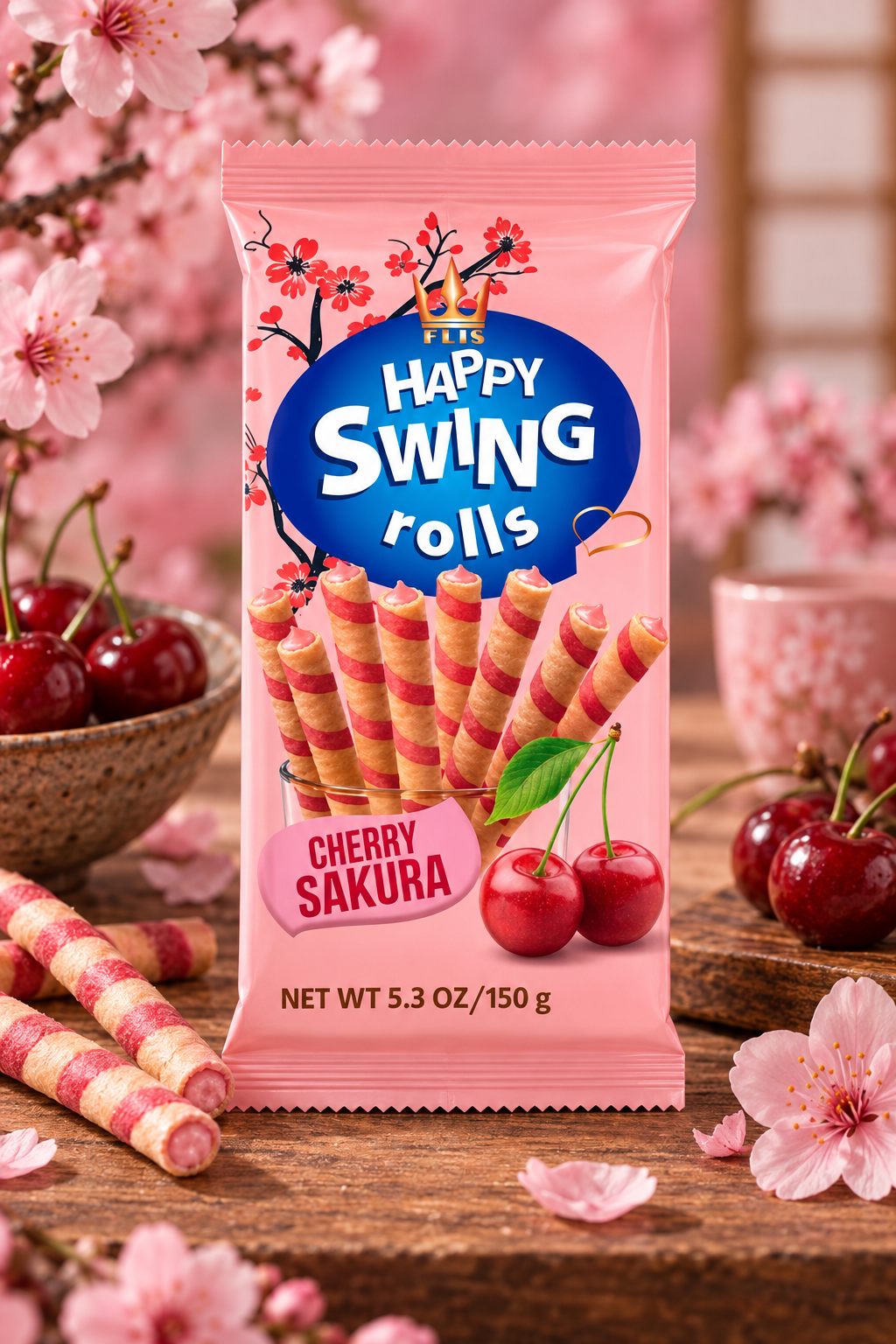 FLIS Happy Swing Rolls – Cherry Sakura 150 g