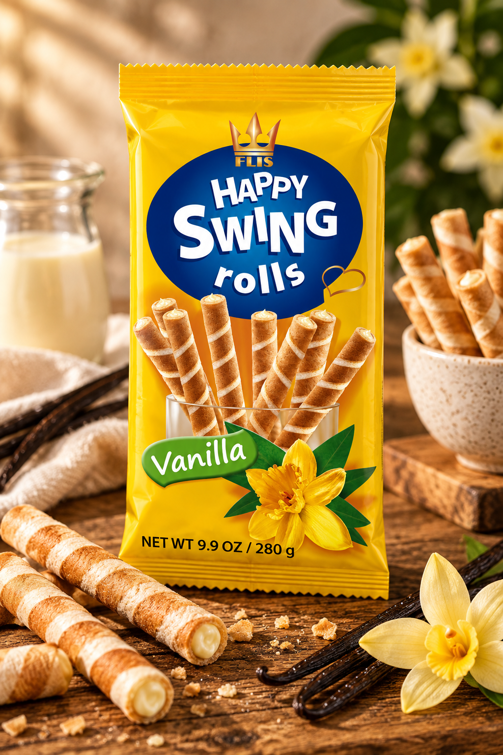 FLIS Happy Swing Rolls – Vanilla 280 g