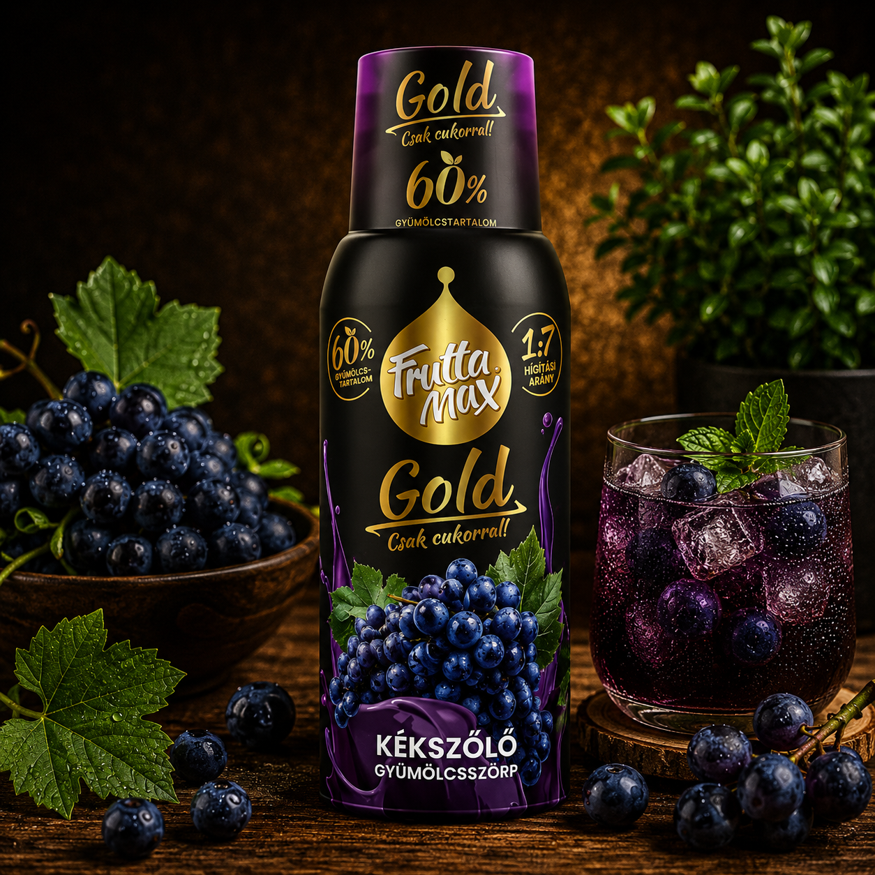 GOLD Kékszőlő gyümölcsszörp