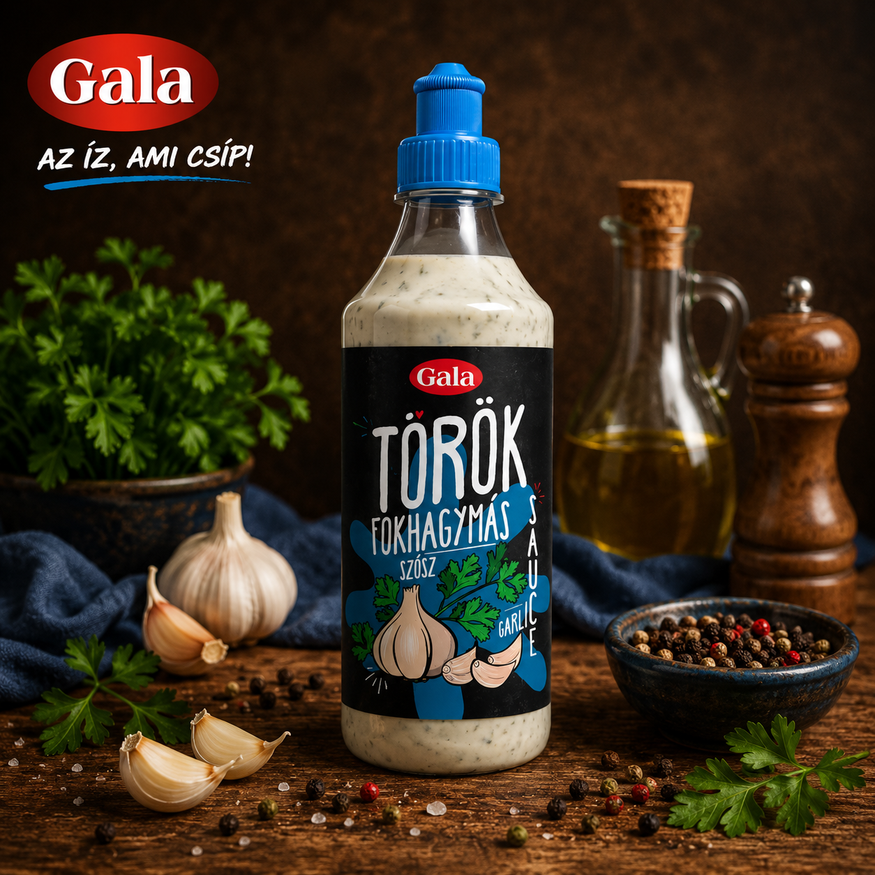 Gala török fokhagymás szósz 500 ml