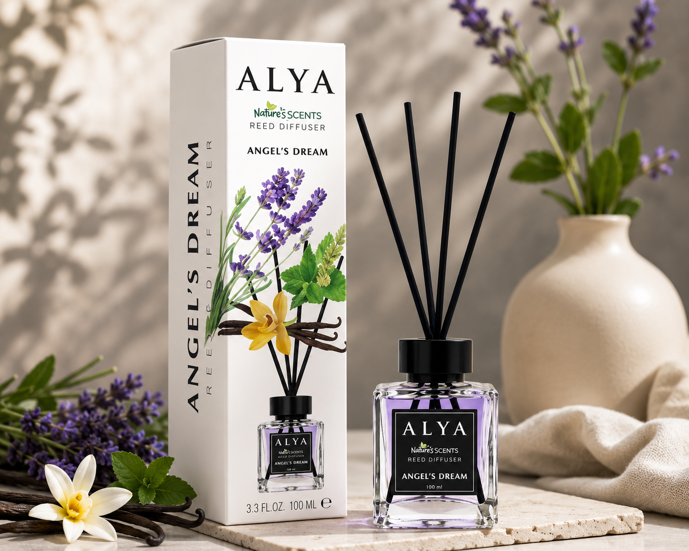 Alya Nature's Scents pálcás aroma diffúzor - Angel's dream
