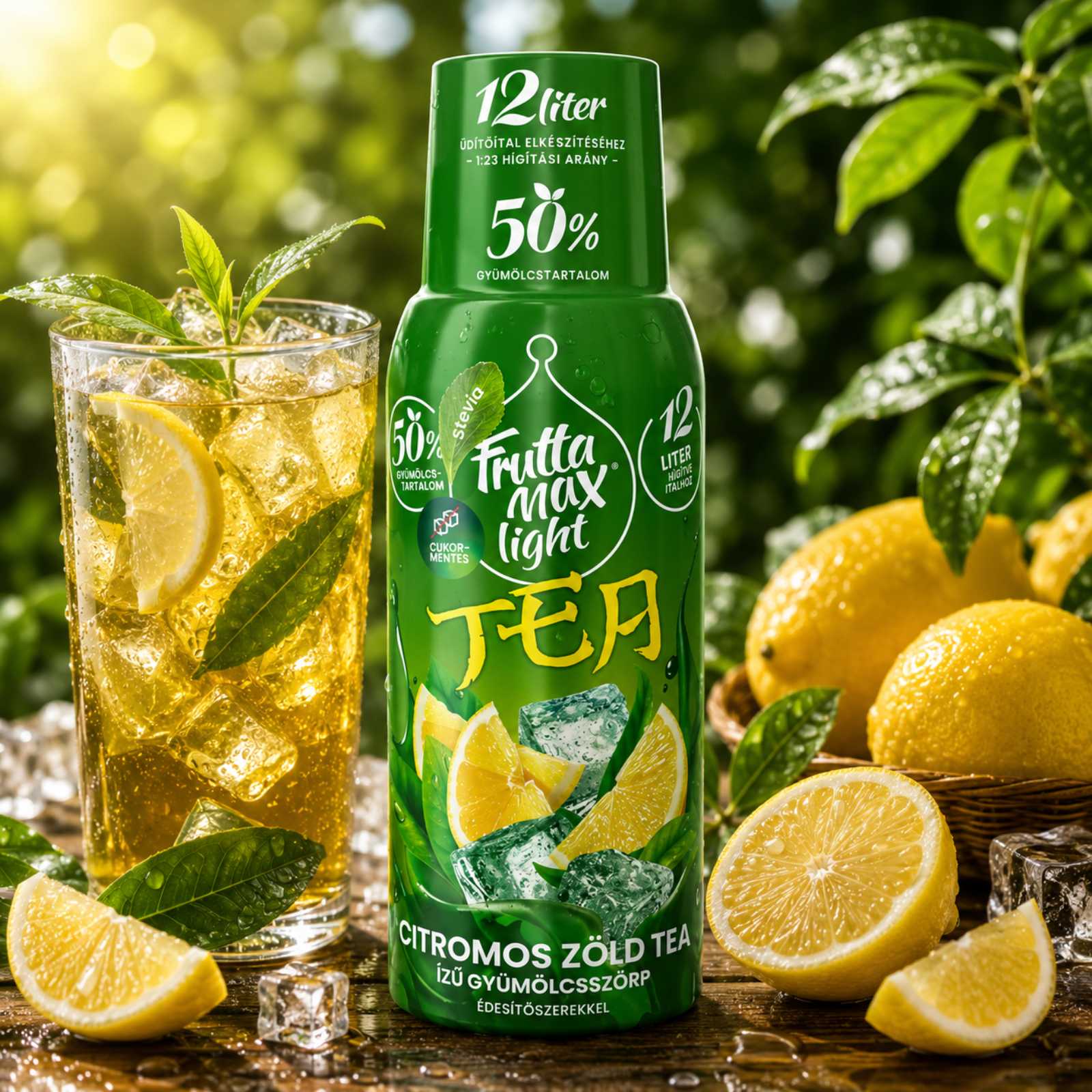 Light citromos-zöld tea ízű gyümölcsszörp