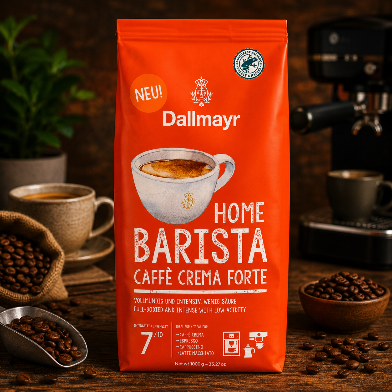 Dallmayr Home Barista Caffé Crema Forte 1000 g szemes kávé