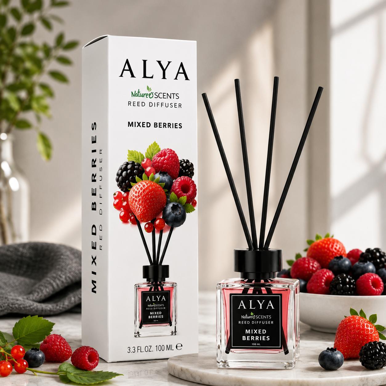 Alya Nature's Scents pálcás aroma diffúzor - Berry Mix