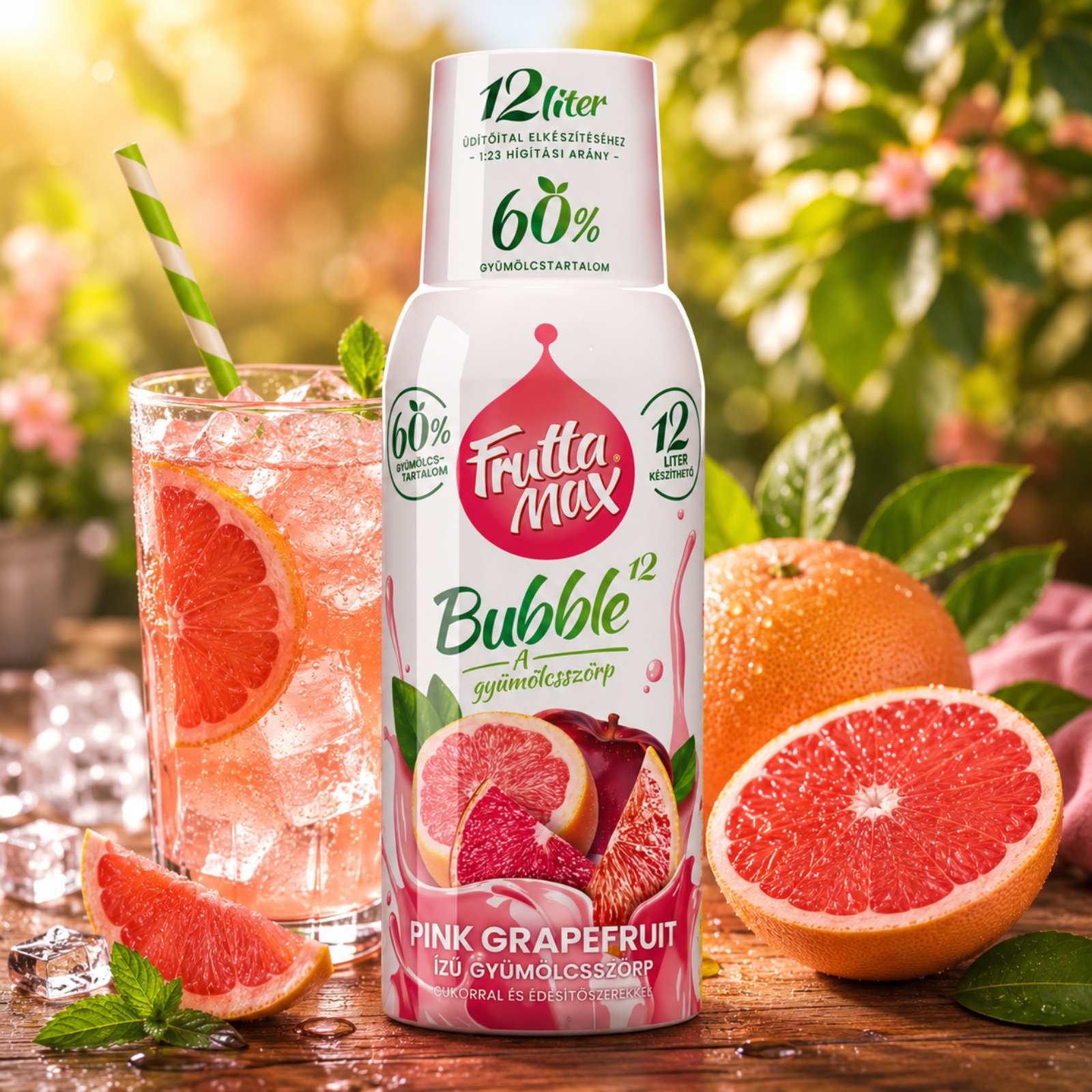 Pink Grapefruit ízű gyümölcsszörp