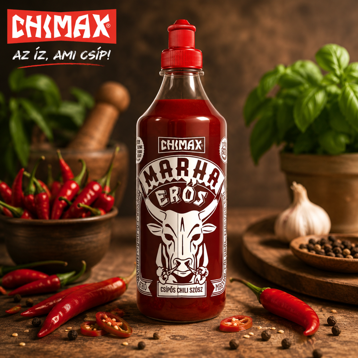 Chimax Erős chili szósz - 500 ml