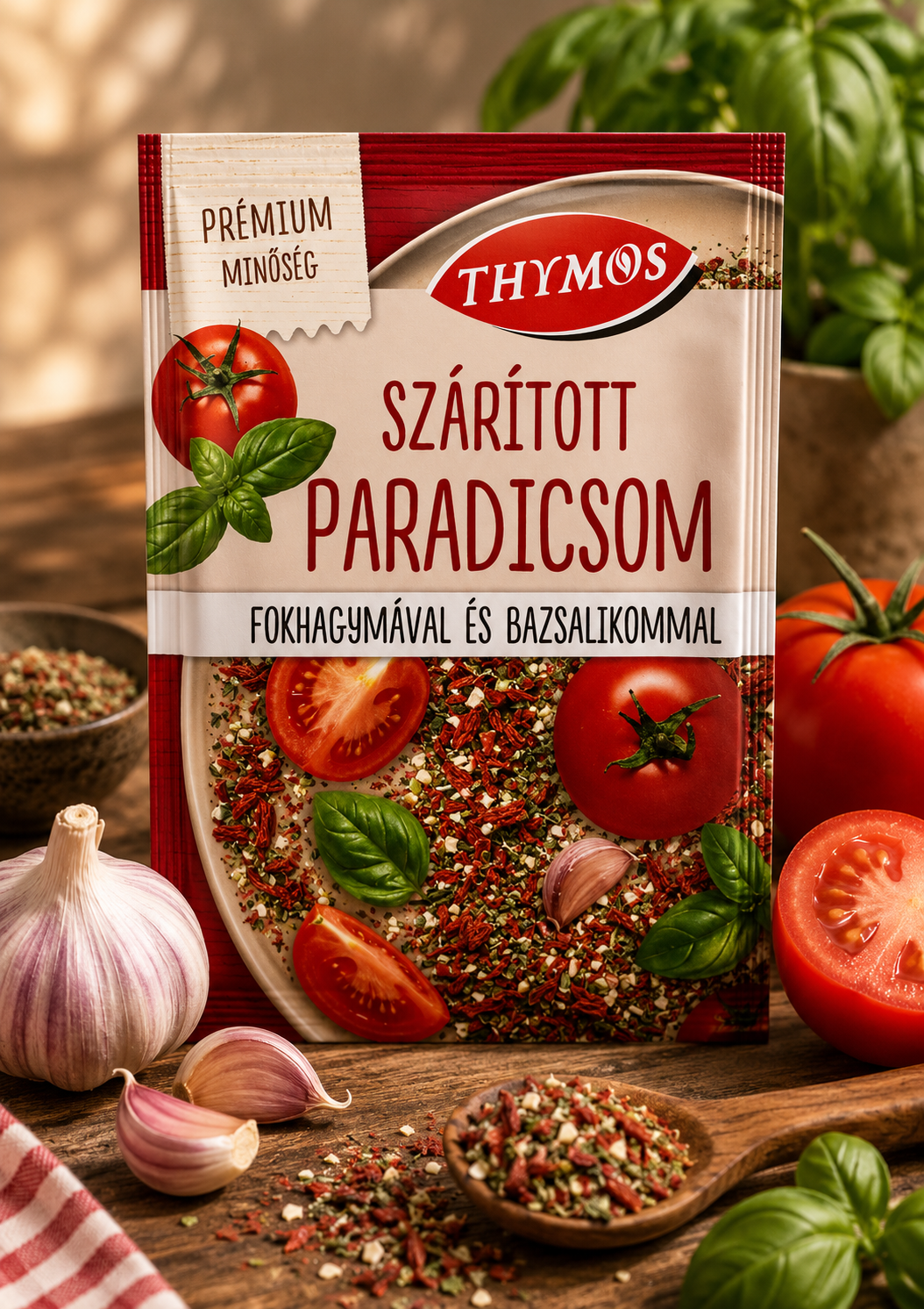 Thymos szárított paradicsom fokhagymával és bazsalikommal 15g