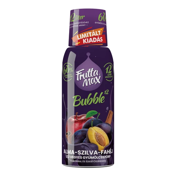 Alma-szilva-fahéj ízű gyümölcsszörp