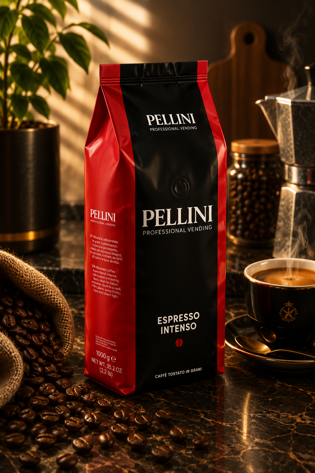 Pellini kávé 1 kg Espresso Intenso Break Rosso szemes
