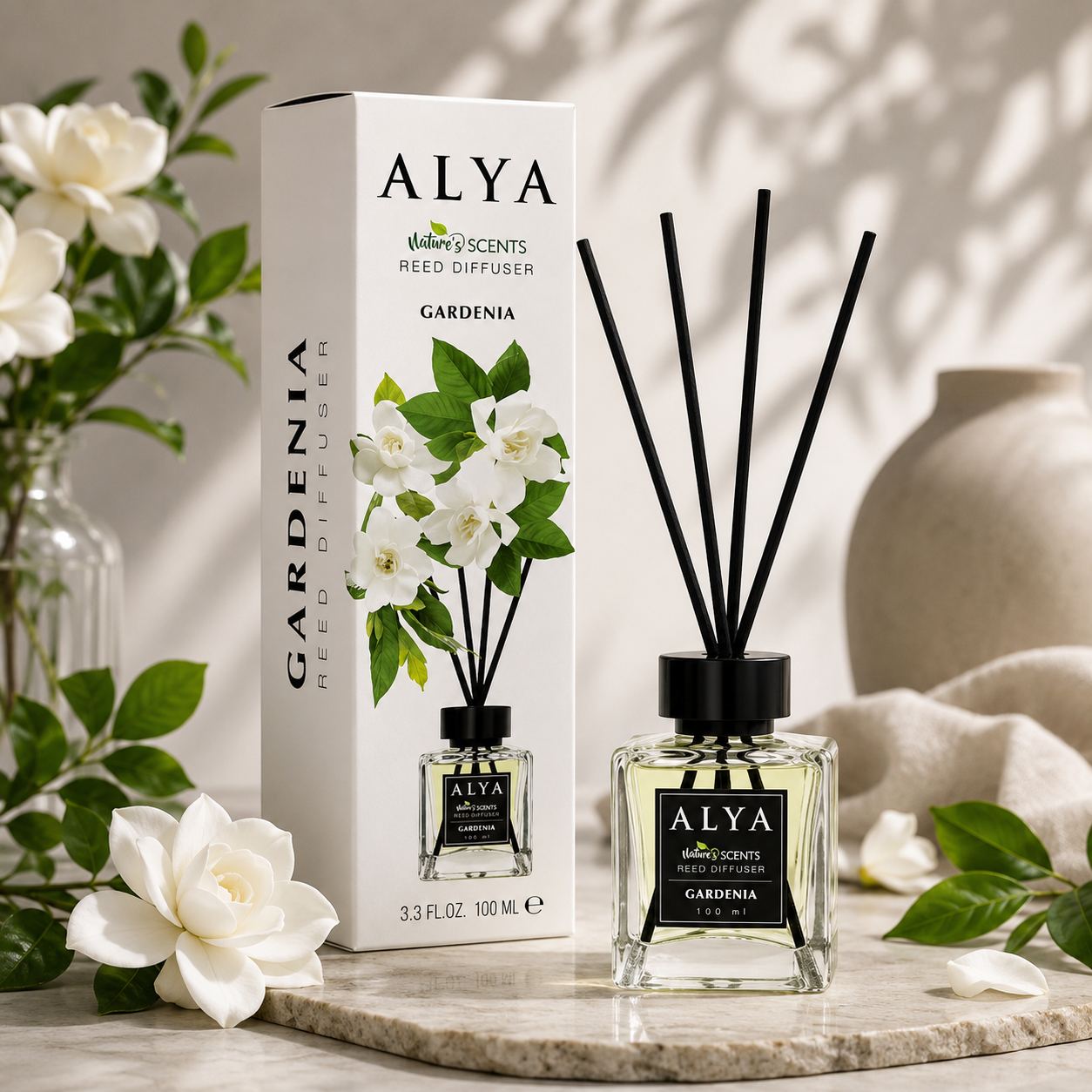 Alya Nature's Scents pálcás aroma diffúzor - Gardenia