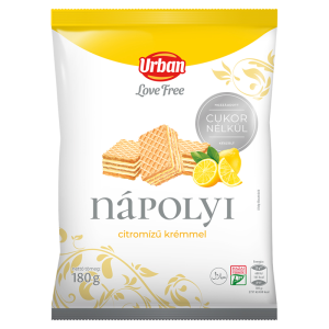 Urban Love Free hozzáadott cukor nélküli citromízű nápolyi édesítőszerrel 180 g